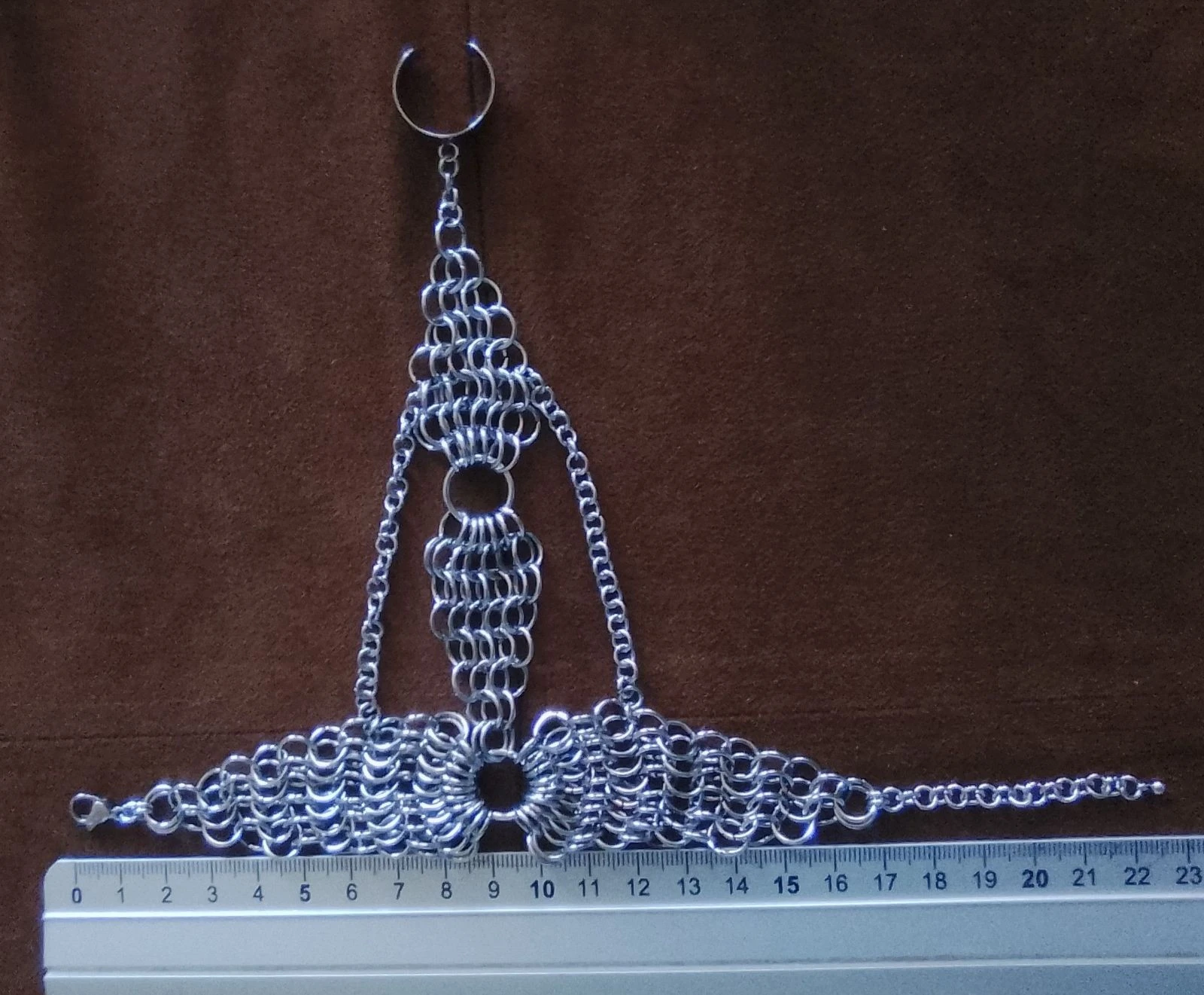Pulsera brazalete anillo cadena europea – photo 5